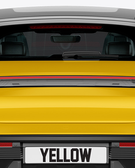 Electric Sport Car Mockup   Back View PSD #6