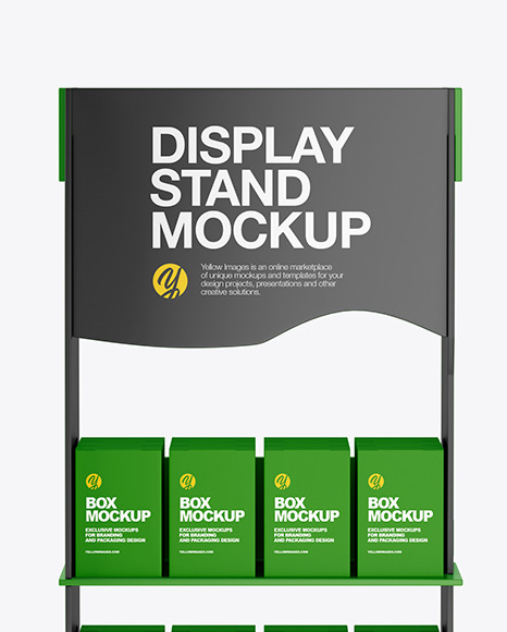 Matte Display Stand w  Boxes Mockup PSD #1