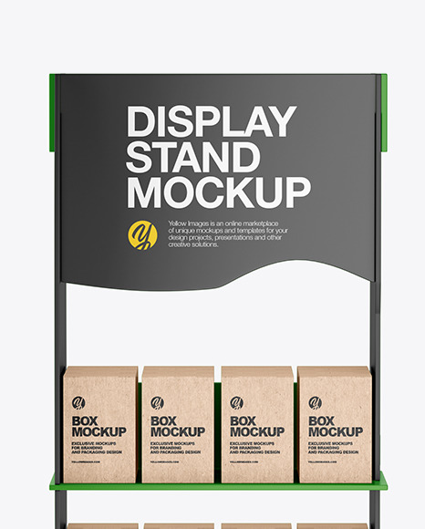 Matte Display Stand w  Boxes Mockup PSD #6