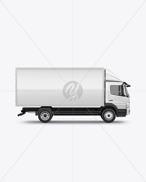 Free Truck Mockup - Side View Vehicle Mockups