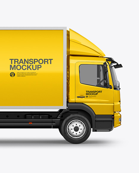 Truck Mockup   Side View PSD #4