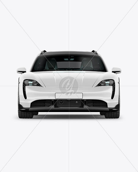 Free Electric Sport Car Mockup - Front View PSD Mockups