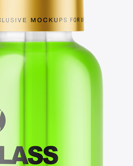 Clear Glass Dropper Bottle Mockup PSD #1