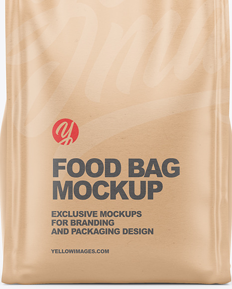 Kraft Food Bag Mockup PSD #1