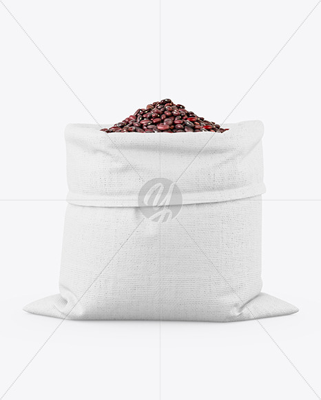 Free Canvas Sack with Red Beans Mockup PSD Mockups