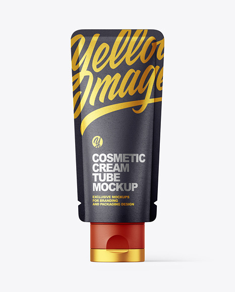 Free Kraft Paper Cosmetic Cream Tube Mockup PSD Mockups