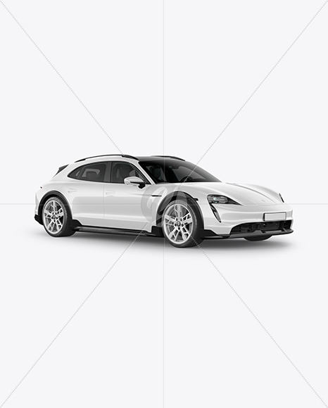 Free Electric Sport Car Mockup - Half Side View PSD Mockups