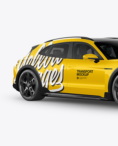 Electric Sport Car Mockup   Half Side View PSD #2