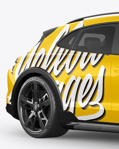 Electric Sport Car Mockup   Half Side View PSD #1