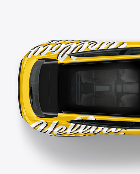 Electric Sport Car Mockup   Top View PSD #2