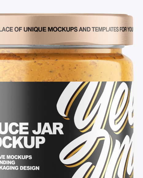 Clear Glass Jar w  Spread Mockup PSD #2