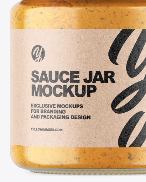 Clear Glass Jar w  Spread Mockup PSD #6