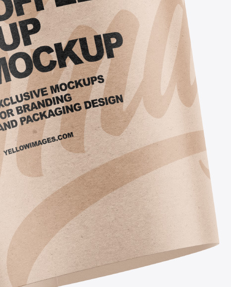 Kraft Coffee Cup Mockup PSD #1