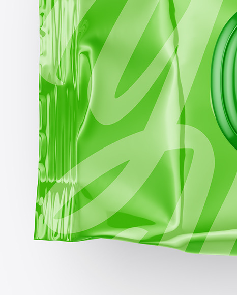 Glossy Wet Wipes Pack Mockup
