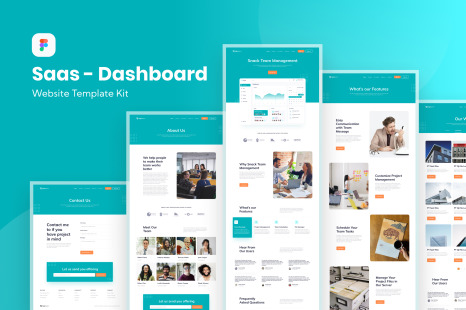 SaaS Team Management Dashboard Website Template on Yellow Images ...