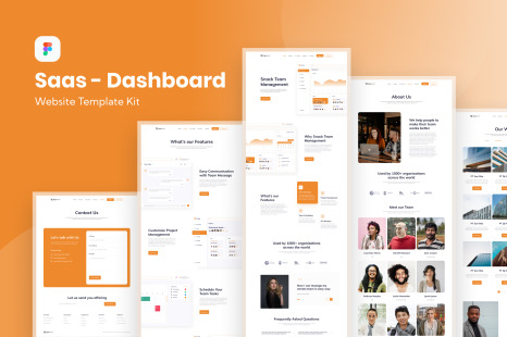 SaaS Team Management Dashboard Website Template