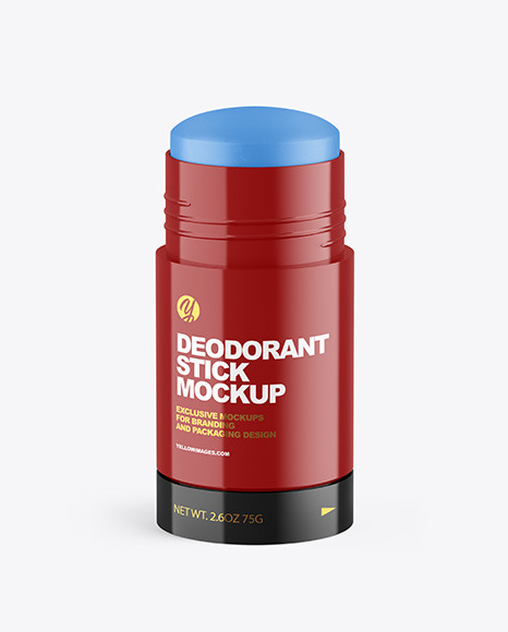75g Glossy Plastic Deodorant Stick Mockup