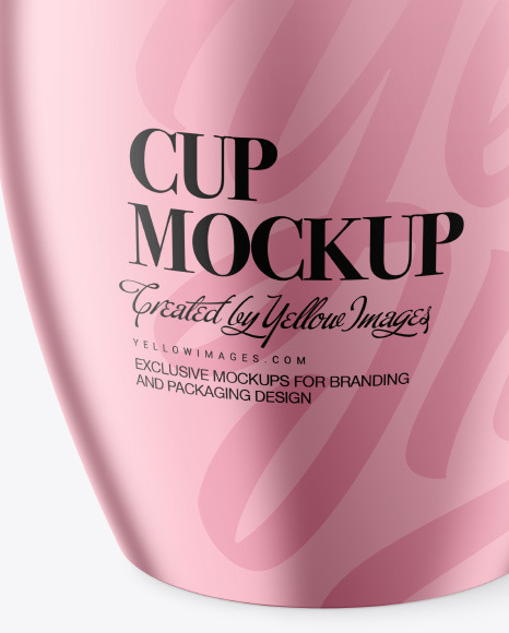 Metallic Cup Mockup PSD #1