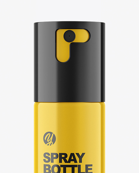 Glossy Spray Bottle  Mockup PSD #2