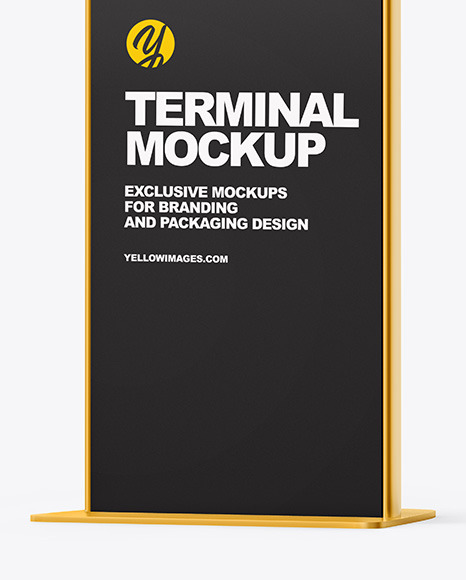 Terminal with Metallic Racks Mockup PSD #1