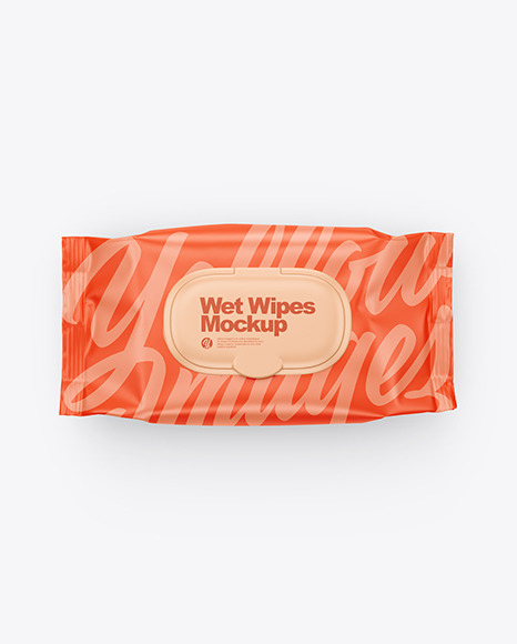 Free Wet Wipes Mockup - Top View PSD Mockups