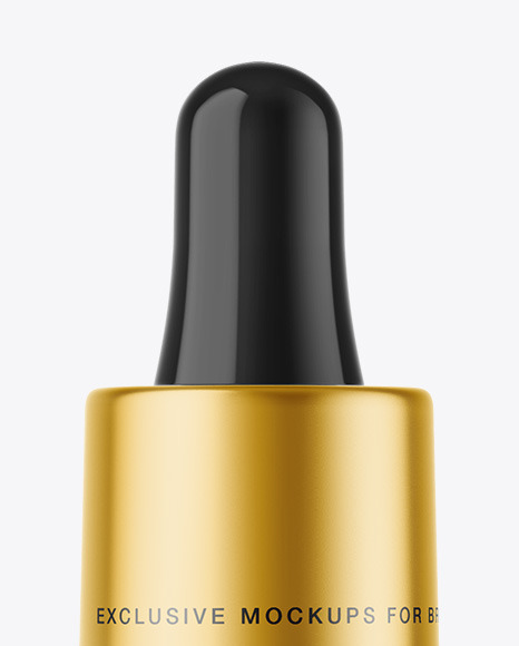 Clear Glass Dropper Bottle with Oil Mockup PSD #2