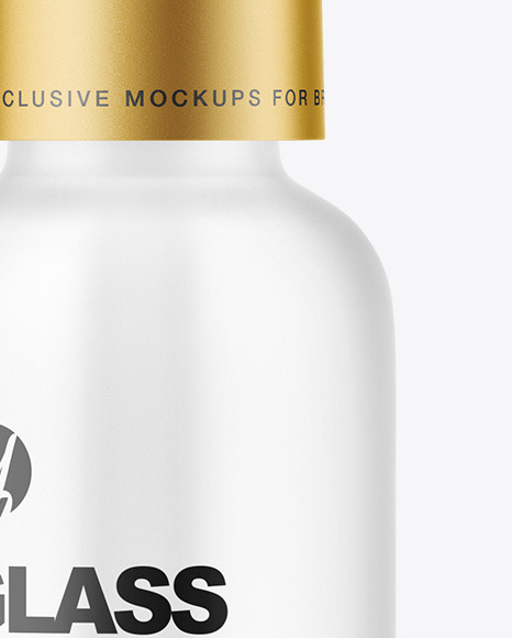 Frosted Glass Dropper Bottle Mockup PSD #1
