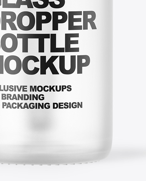 Frosted Glass Dropper Bottle Mockup PSD #6