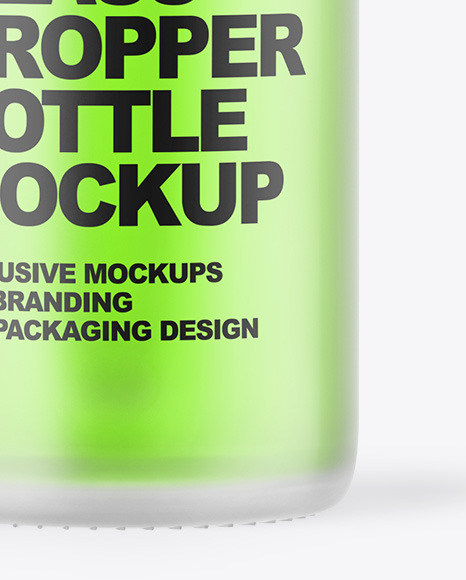Frosted Glass Dropper Bottle Mockup PSD #6