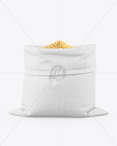 Free Canvas Sack with Pine Nuts Mockup PSD Mockups