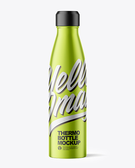 Metallic Thermo Bottle Mockup