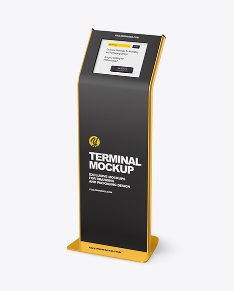 Terminal with Metallic Racks Mockup PSD #2