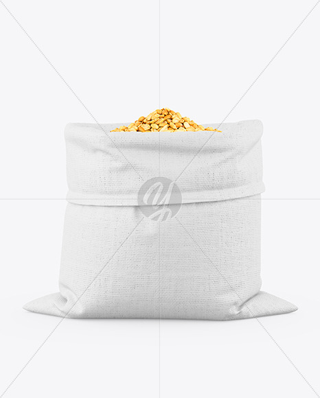 Canvas Sack with Roasted Peanuts Mockup Canvas Sack with Roasted Peanuts Mockup