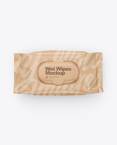Kraft Wet Wipes Pack Mockup