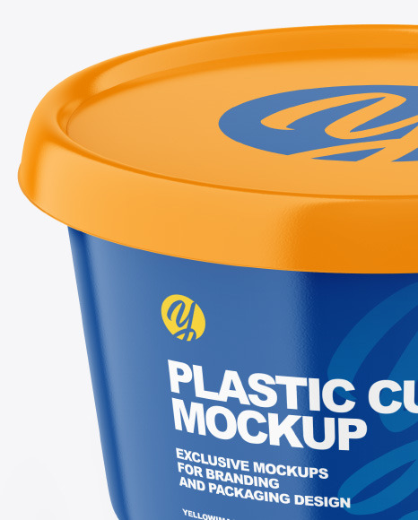 Glossy Plastic Cup Mockup PSD #2