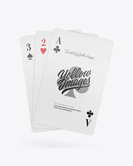 Three Playing Cards Mockup