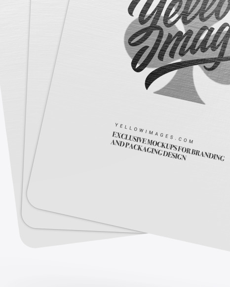 Three Playing Cards Mockup PSD #1