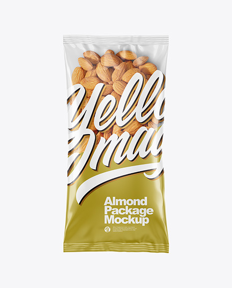 Clear Plastic Pack w/ Almond Mockup