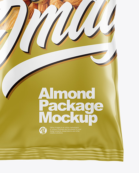 Clear Plastic Pack w  Almond Mockup PSD #1