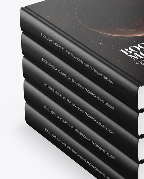 Hardcover Books w  Fabric Cover Mockup PSD #3