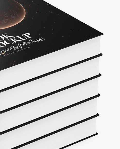 Hardcover Books w  Fabric Cover Mockup PSD #4