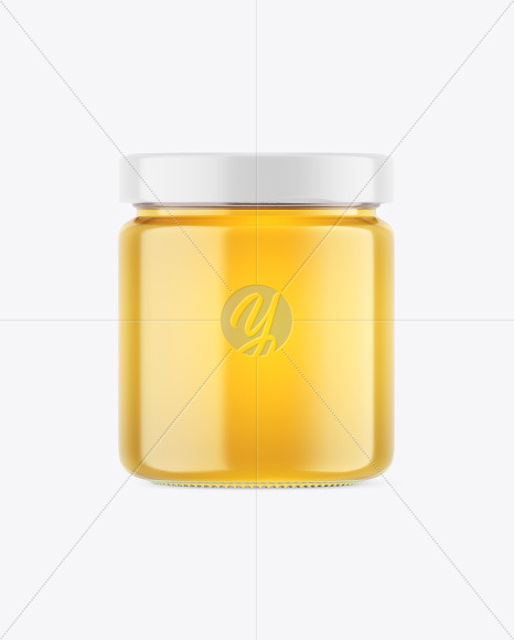 Clear Glass Honey Jar Mockup Clear Glass Honey Jar Mockup