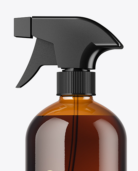 Amber Spray Bottle Mockup PSD #2