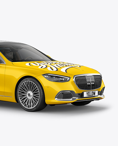 Luxury Car Mockup - Half Side View