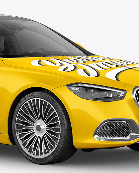 Luxury Car Mockup   Half Side View PSD #6