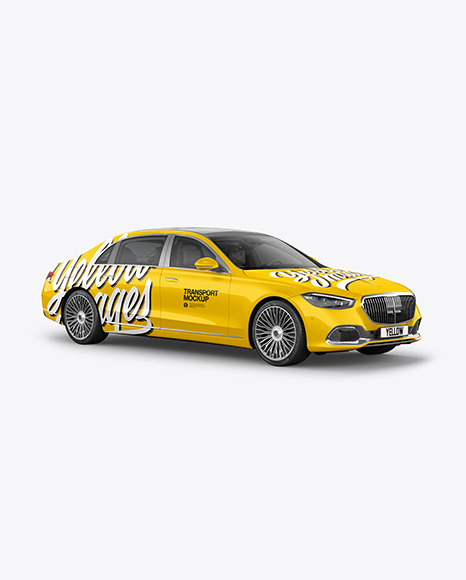 Free Luxury Car Mockup - Half Side View PSD Mockups