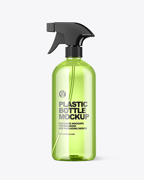 Colored Spray Bottle Mockup
