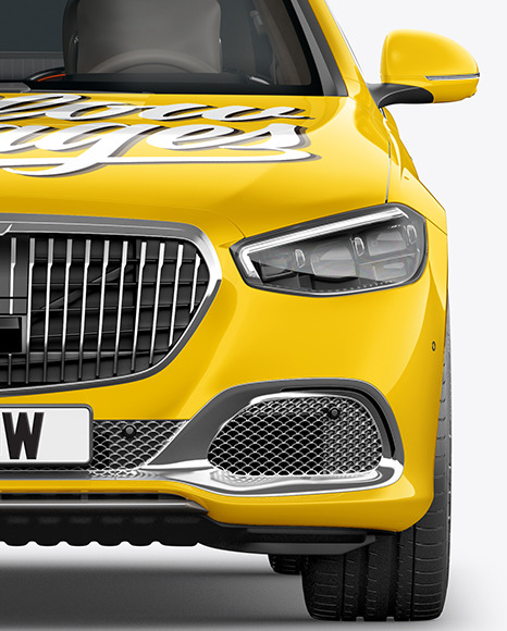 Luxury Car Mockup   Front View PSD #2