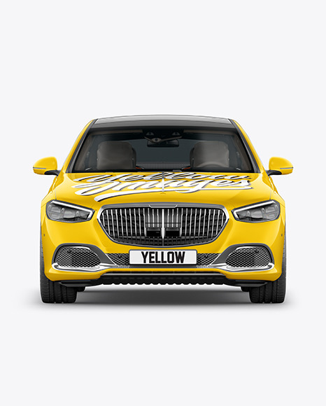 Luxury Car Mockup   Front View PSD #6