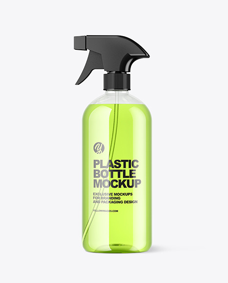 Clear Spray Bottle Mockup
